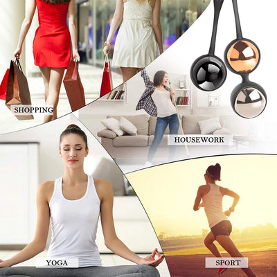 Wireless vibrating egg with Kegel balls, designed for vaginal tightening and exercise, enhancing female pleasure