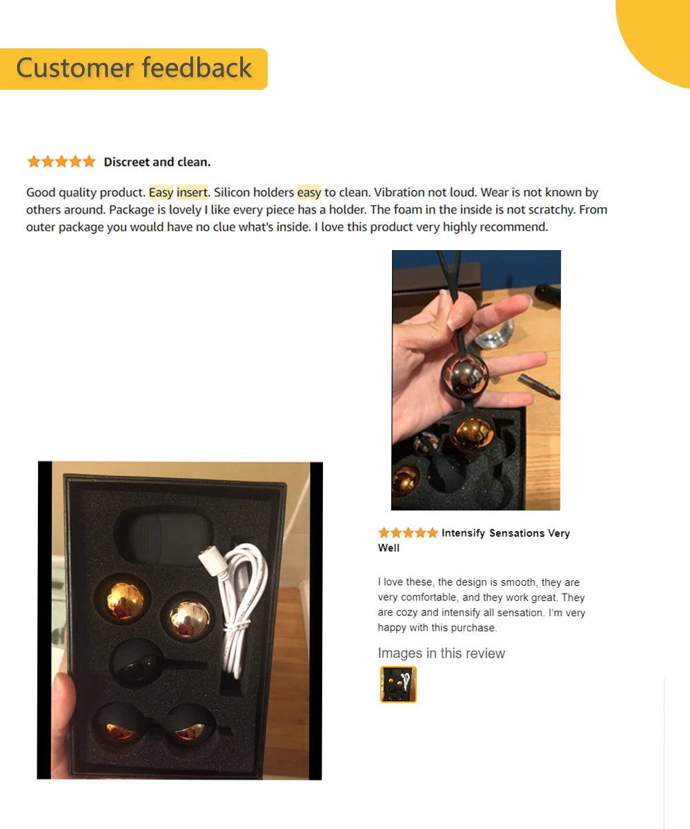 Wireless vibrating egg with Kegel balls, designed for vaginal tightening and exercise, enhancing female pleasure