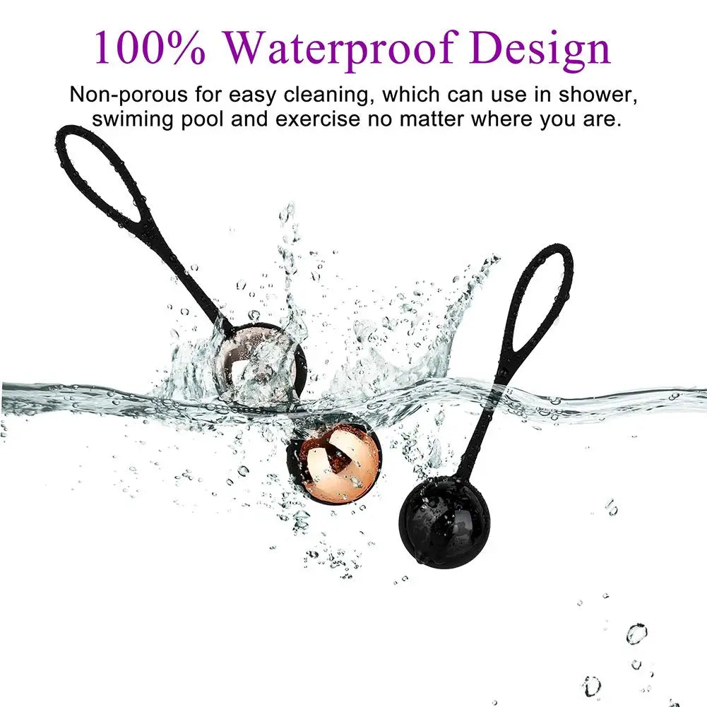 Wireless vibrating egg with Kegel balls, designed for vaginal tightening and exercise, enhancing female pleasure