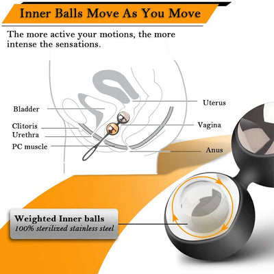 Wireless vibrating egg with Kegel balls, designed for vaginal tightening and exercise, enhancing female pleasure