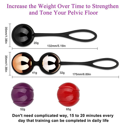 Wireless vibrating egg with Kegel balls, designed for vaginal tightening and exercise, enhancing female pleasure