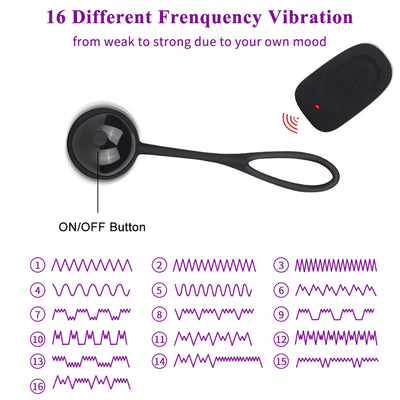 Wireless vibrating egg with Kegel balls, designed for vaginal tightening and exercise, enhancing female pleasure