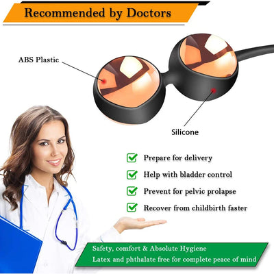 Wireless vibrating egg with Kegel balls, designed for vaginal tightening and exercise, enhancing female pleasure