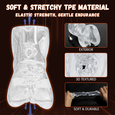 Soft vagina masturbator cup for men, featuring foaming realistic penis sucking and a pocket pussy blowbot design for enhanced pleasure