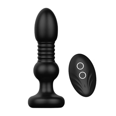 Telescopic anal vibrator with wireless prostate massager, male butt plug dildo, and prostate stimulator for enhanced male pleasure and stimulation