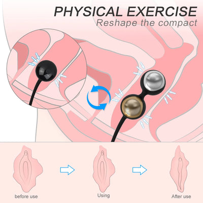 Wireless vibrating egg with Kegel balls, designed for vaginal tightening and exercise, enhancing female pleasure