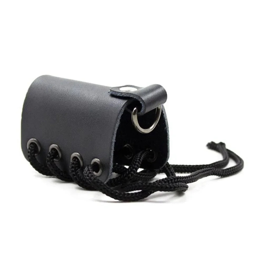 ManJoy male leather penis rings designed as a cock and ball stretcher with bondage strap for enhanced male pleasure and BDSM play