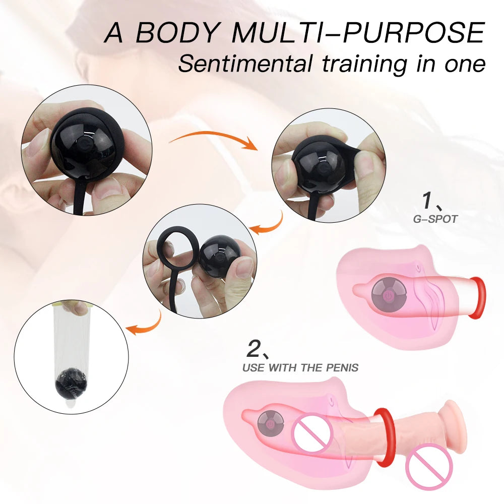 Wireless vibrating egg with Kegel balls, designed for vaginal tightening and exercise, enhancing female pleasure