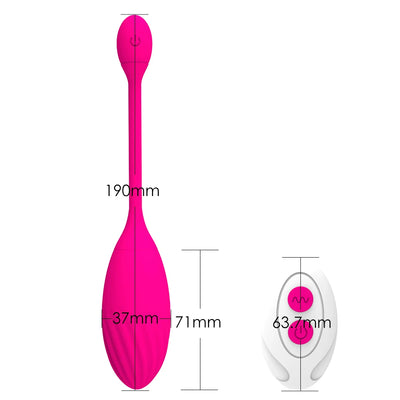 Wireless remote egg vibrators, vaginal ball vibrator, dildo vibrator, and G-spot massager designed for enhanced female pleasure and stimulation